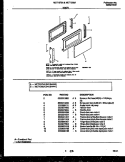 DOOR PARTS Diagram and Parts List for MCT1370A1  Frigidaire Microwave