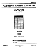 COVER Diagram and Parts List for GDH25E2  Frigidaire Dehumidifier