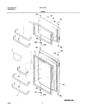 DOORS Diagram and Parts List for FRT14A2AW2  Frigidaire Refrigerator