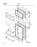 DOORS Diagram and Parts List for FRT14B4AZ0  Frigidaire Refrigerator