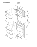 DOOR Diagram and Parts List for FFHT2116LK1  Frigidaire Refrigerator