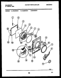 DOOR PARTS Diagram and Parts List for DGA500KW1  Kelvinator Dryer