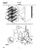 SYSTEM Diagram and Parts List for MFU14M2BW4  Frigidaire Freezer