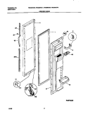 FREEZER DOOR Diagram and Parts List for FRS28ZRGD0  Frigidaire Refrigerator
