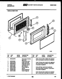 DOOR PARTS Diagram and Parts List for 56-2851-10-01  Tappan Microwave