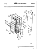 DOOR Diagram and Parts List for UL1647ECW1  Frigidaire Freezer