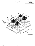 TOP Diagram and Parts List for FED355CCBI  Frigidaire Range