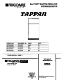 COVER Diagram and Parts List for TRT15DRCZ0  Tappan Refrigerator