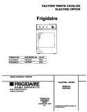 COVER Diagram and Parts List for FDE7976FS0  Frigidaire Dryer