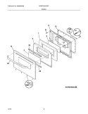 DOOR Diagram and Parts List for WWEF3004KWF  Westinghouse Range