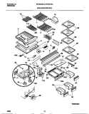 SHELVES & CONTROLS Diagram and Parts List for FRT24RGCB0  Frigidaire Refrigerator