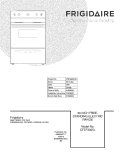 COVER Diagram and Parts List for CFEF3005LWA  Frigidaire Range