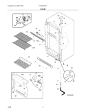 CABINET Diagram and Parts List for FFU2064DW7  Frigidaire Freezer