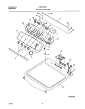 CONTROL PANEL Diagram and Parts List for GLER642AS0  Frigidaire Dryer