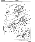 ICE MAKER & INSTALLATION COMPONENT Diagram and Parts List for FRS26XRAB1  Frigidaire Refrigerator