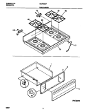 TOP / DRAWER Diagram and Parts List for MGF352BFWA  Frigidaire Range