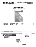 COVER Diagram and Parts List for MWL111RBW2  Frigidaire Washer
