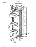 REFRIGERATOR DOOR Diagram and Parts List for FRS24BGGB3  Frigidaire Refrigerator