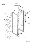 REFRIGERATOR DOOR Diagram and Parts List for FRS23W3AW7  Frigidaire Refrigerator