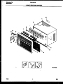 CABINET FRONT AND WRAPPER Diagram and Parts List for FAL123S1A3  Frigidaire Air Conditioner