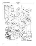 BODY Diagram and Parts List for FGEF3055MFA  Frigidaire Range