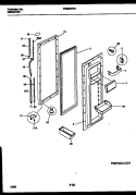 REFRIGERATOR DOOR PARTS Diagram and Parts List for FRS22WRAD1  Frigidaire Refrigerator
