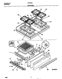 TOP / DRAWER Diagram and Parts List for FGF333SADD  Frigidaire Range