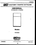COVER Diagram and Parts List for GTN155WHL1  Frigidaire Refrigerator