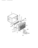 CABINET, FRONT, WRAPPER Diagram and Parts List for MH608A1EA  Kelvinator Air Conditioner