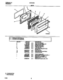 DOOR Diagram and Parts List for GGF322BBDB  Gibson Range