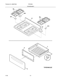TOP/DRAWER Diagram and Parts List for CRG3480LWC  Crosley Range
