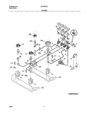 BURNER Diagram and Parts List for GLCS376ASC  Frigidaire Range