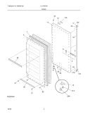 DOOR Diagram and Parts List for UL1793CA8  Frigidaire Freezer