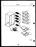 SHELVES AND SUPPORTS Diagram and Parts List for FGI220JN1D  Kelvinator Refrigerator