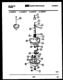 TRANSMISSION PARTS Diagram and Parts List for AW600F1D  Kelvinator Washer