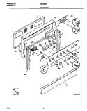 BACKGUARD Diagram and Parts List for TEF322SCWA  Tappan Range