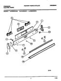 BACKGUARD Diagram and Parts List for FES355CBSC  Frigidaire Range
