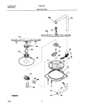 MOTOR & PUMP Diagram and Parts List for FDB641RAB1  Frigidaire Dishwasher