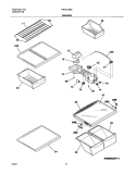 SHELVES Diagram and Parts List for FRT21IS6BB0  Frigidaire Refrigerator