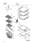 SHELVES Diagram and Parts List for FRS23W3AW2  Frigidaire Refrigerator