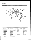 BACKGUARD Diagram and Parts List for 30-2242-00-01  Tappan Range