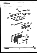 BACKGUARD, COOKTOP AND DOOR PARTS Diagram and Parts List for CE200SP2WW02  Uni Cooktop