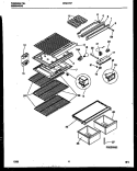 SHELVES AND SUPPORTS Diagram and Parts List for FPD17TPW3  Frigidaire Refrigerator