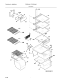 SHELVES Diagram and Parts List for FGHS2365KF1  Frigidaire Refrigerator