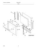 DOOR Diagram and Parts List for E30EW75GSS2  Electrolux Wall Oven