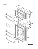 DOOR Diagram and Parts List for FRTX18N5BW2  Frigidaire Refrigerator