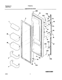 REFRIGERATOR DOOR Diagram and Parts List for FRS23F5AQ6  Frigidaire Refrigerator