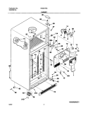 CABINET Diagram and Parts List for NGS21TZAB2  Frigidaire Refrigerator