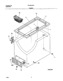 CABINET Diagram and Parts List for FFC09C4CW1  Frigidaire Freezer