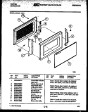 DOOR PARTS Diagram and Parts List for 56-9631-10-01  Tappan Microwave